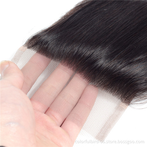 Wholesale 10 12 Inch Virgin Human India Hair 4x4 Natural Color Body Wave 4*4 Transparent Lace Closure human hair